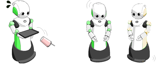 図１　ロボットが失敗した際(左)、2台で謝る方が1台で謝るより受け入れられる（右）